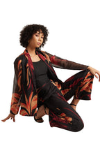 Zaccai Women's Black Organza Abstract Co-ord Set | Grocsy