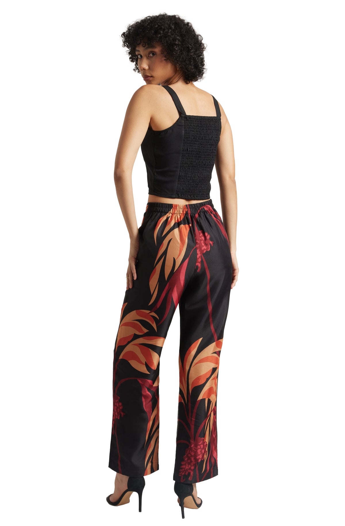 Zaccai Women's Black Organza Abstract Co-ord Set | Grocsy
