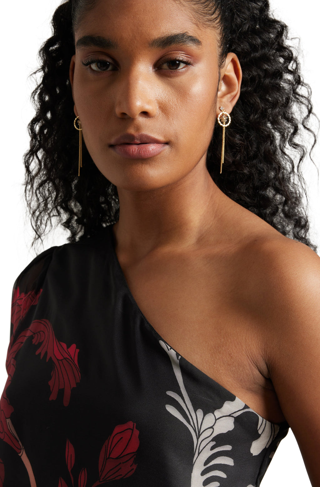 Zaccai Women's Black Organza Floral Top | Grocsy