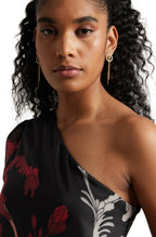 Zaccai Women's Black Organza Floral Top | Grocsy