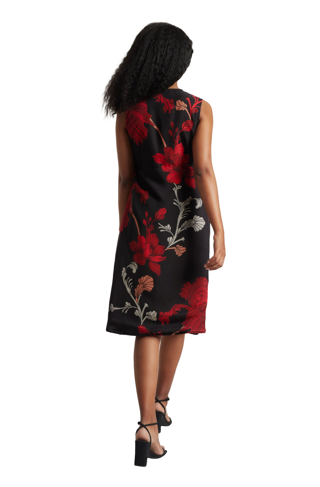 Zaccai Women's Black Organza Floral Dress | Grocsy