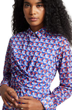 Zaccai Women's Purple Georgette Geometric Dress | Grocsy