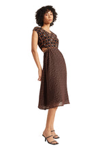 Zaccai Women's Black Georgette Geometric Dress | Grocsy