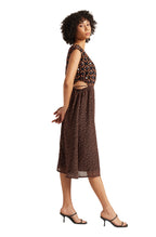 Zaccai Women's Black Georgette Geometric Dress | Grocsy