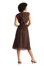 Zaccai Women's Black Georgette Geometric Dress | Grocsy