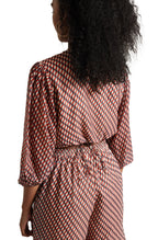 Zaccai Women's Brown Georgette Geometric Co-ord Set | Grocsy