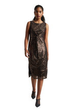 Zaccai Women's Black Poly Elastane Sequined Dress | Grocsy