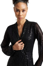 Zaccai Women's Black Poly Elastane Sequined Jumpsuit | Grocsy