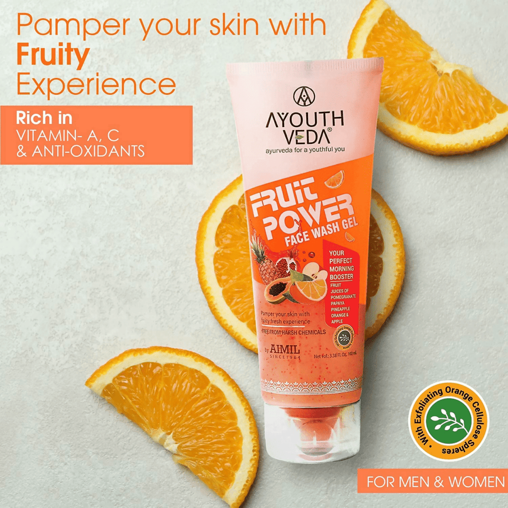 Ayouthveda Fruit Power Face Wash Gel | Grocsy