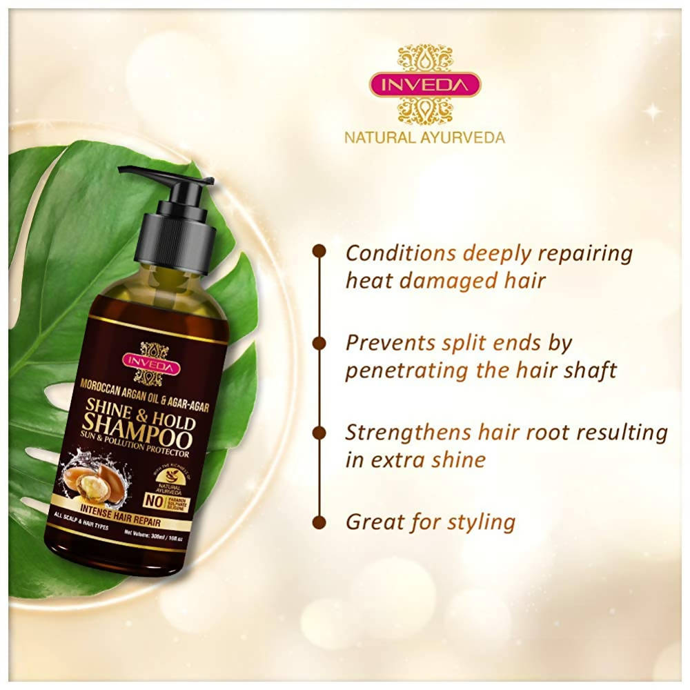 Inveda Moroccan Argan Oil & Agar Agar Shine & Hold Shampoo | Grocsy