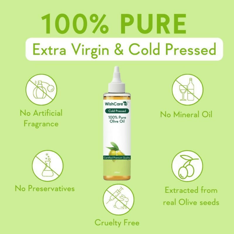 Wishcare 100% Pure Cold Pressed Castor Oil & Olive Oil Combo | Grocsy