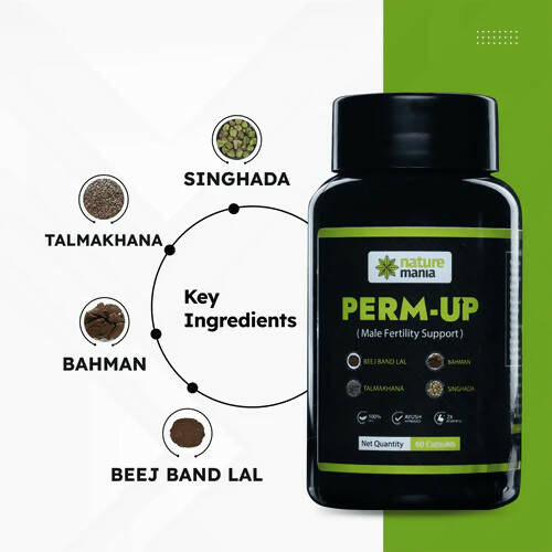 Nature Mania Perm-Up Capsules (Male Sperm Count Booster) | Grocsy