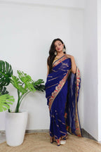 Vamsee Aaradhna Purple Georgette Saree | Grocsy