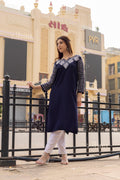 Zibaa Rayon Chikankari Kurti with Jaal work | Grocsy