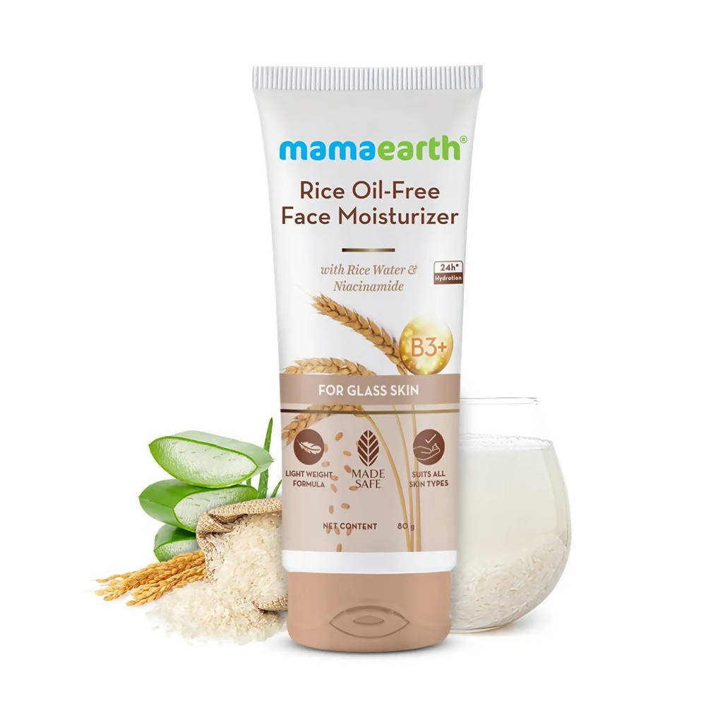 Mamaearth Rice Oil-Free Face Moisturizer With Rice Water & Niacinamide | Grocsy