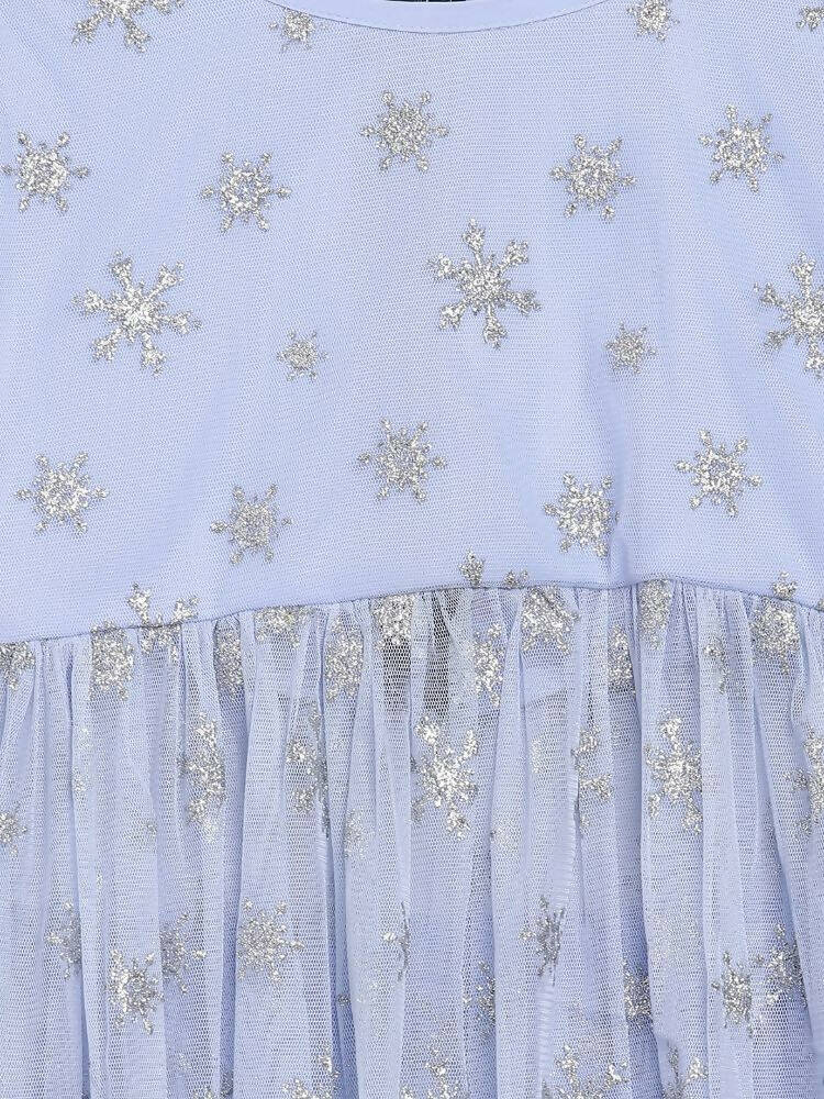Ahalyaa Blue Net Kids Kurta Palazzo Sets For Girls | Grocsy