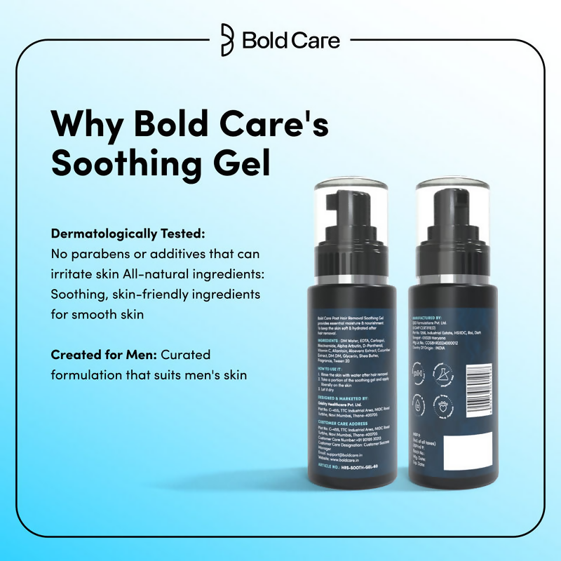 Bold Care Post Hair Removal Soothing Gel | Grocsy