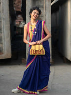 Suta Purple Solid Mul Cotton Saree | Grocsy