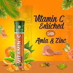 Himalayan Organics Vitamin-C Orange Flavour With Amla & Zinc Tablets | Grocsy