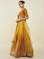 Tulsi Art Captivating Yellow Sequins Art Silk Haldi Wear Lehenga Choli | Grocsy