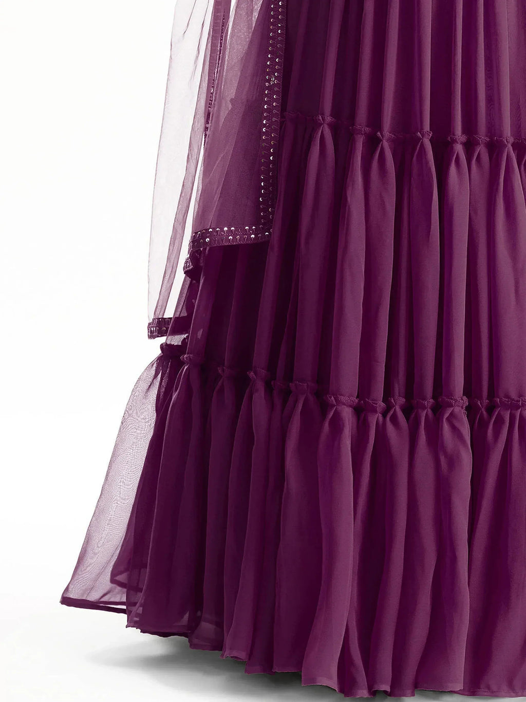 Tulsi Art Lovely Purple Georgette Engagement Wear Lehenga With Sequins Choli | Grocsy