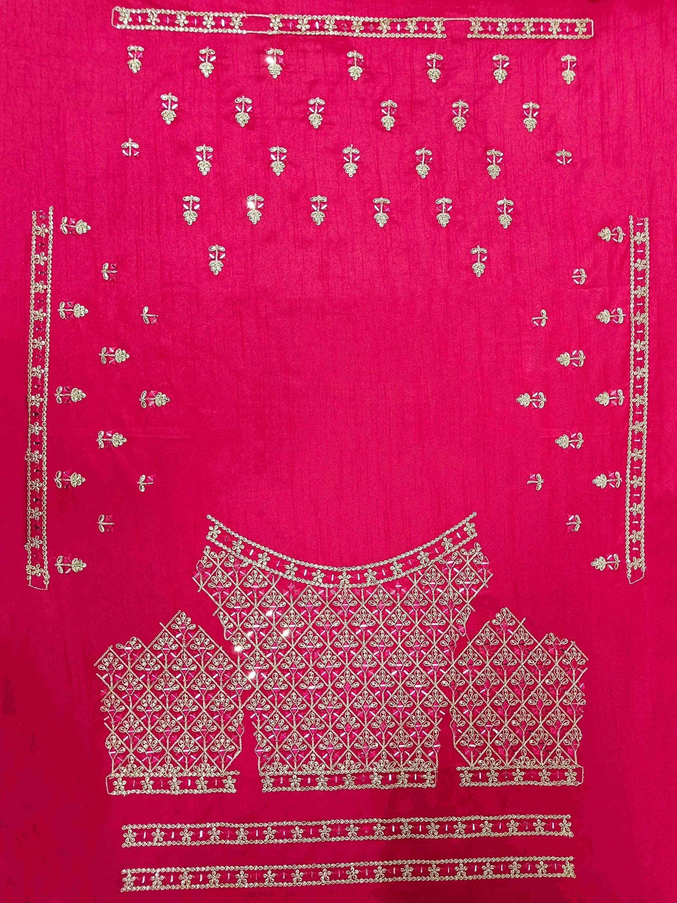Tulsi Art Enchanting Pink Sequins Georgette Sangeet Wear Lehenga Choli | Grocsy