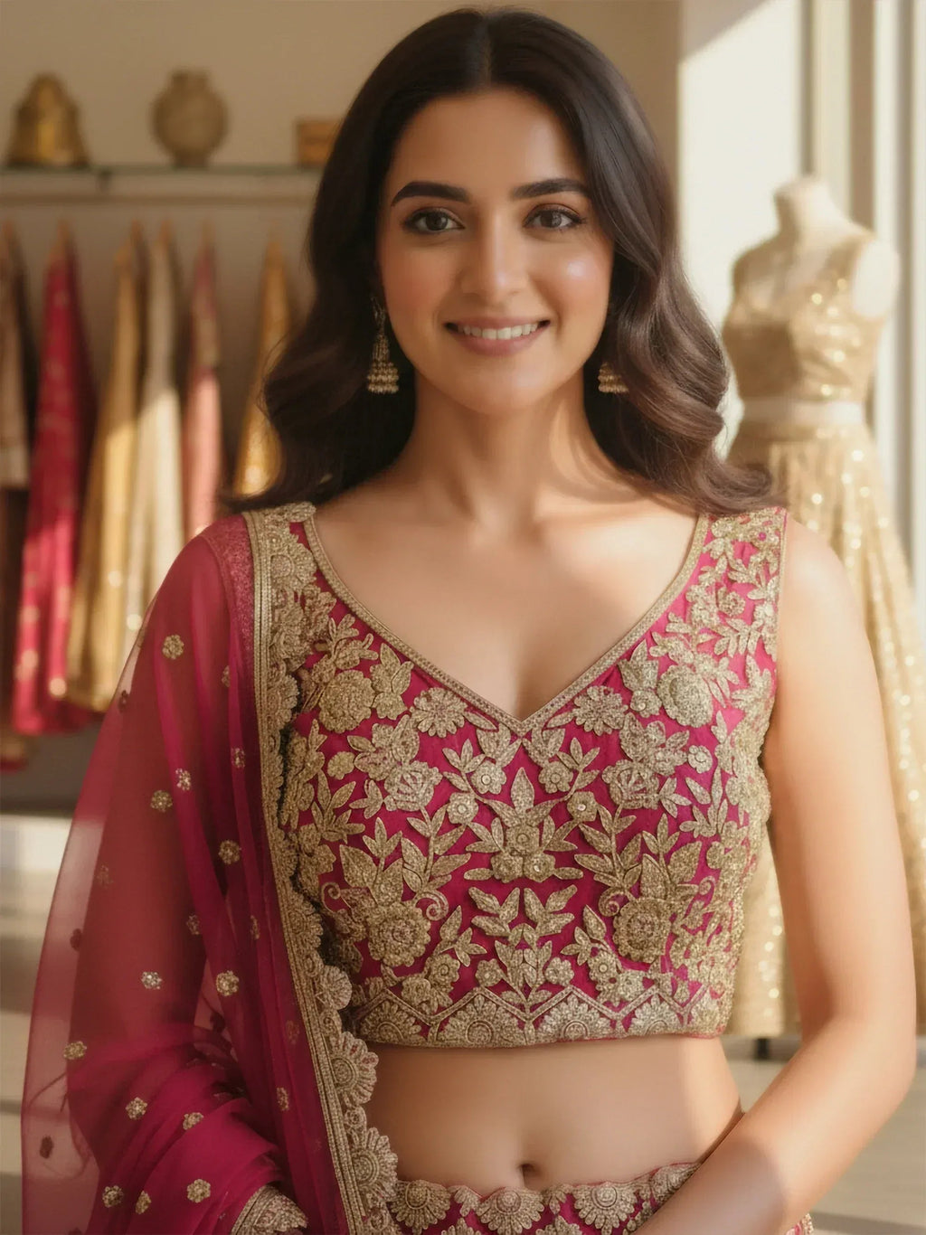 Tulsi Art Marvelous Pink Embroidered Net Bridesmaid Lehenga Choli With Dupatta | Grocsy