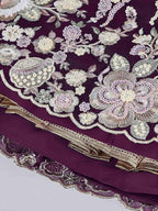 Tulsi Art Elegant Purple Sequins Net Reception Wear Lehenga Choli With Dupatta | Grocsy
