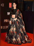 Tulsi Art Black Floral Organza Party Wear Lehenga With Sequins Choli | Grocsy