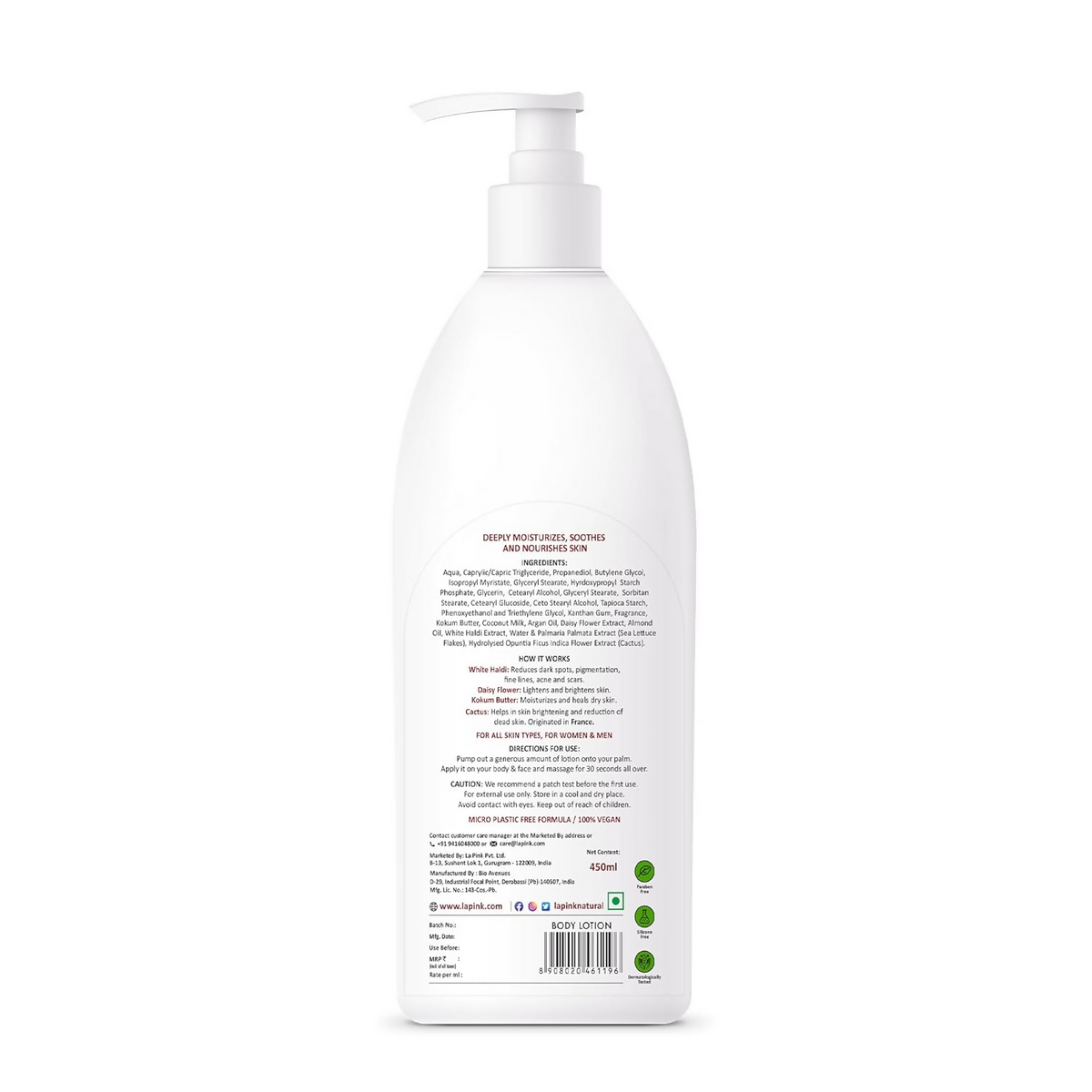 La Pink Soft & Shine Body Lotion With White Haldi | Grocsy