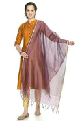 Mominos Fashion Moeza Banarsi Piping Purple Dupatta | Grocsy
