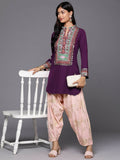 Ahalyaa Women's Traditional wear Kurta Set - Burgundy | Grocsy