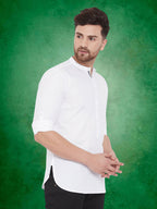 Even Apparels Men's Pure Cotton White Kurta | Grocsy