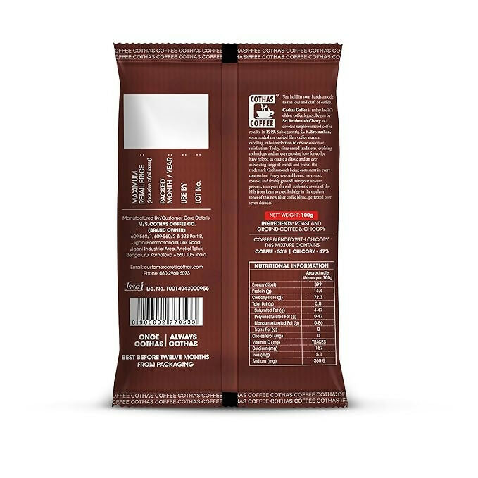 Cothas Coffee Deccan Brew Strong Filter Coffee Powder | Grocsy