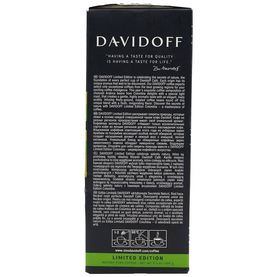 Davidoff Secrets Of Nature Colombia Limited Edition Coffee Powder | Grocsy