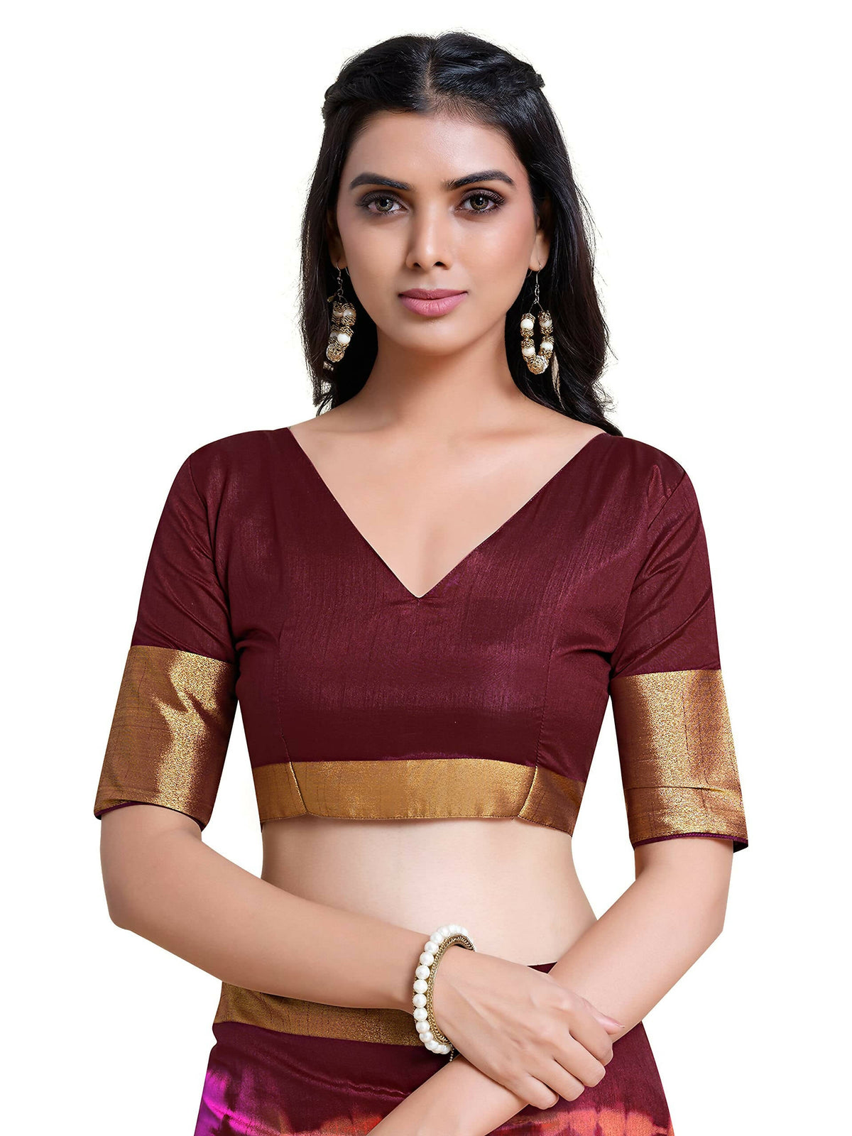 Mimosa Women's Banarasi Silk Multicolor Saree | Grocsy