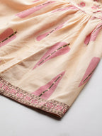 Ahalyaa Women's Traditional wear Co-ords - Tan | Grocsy