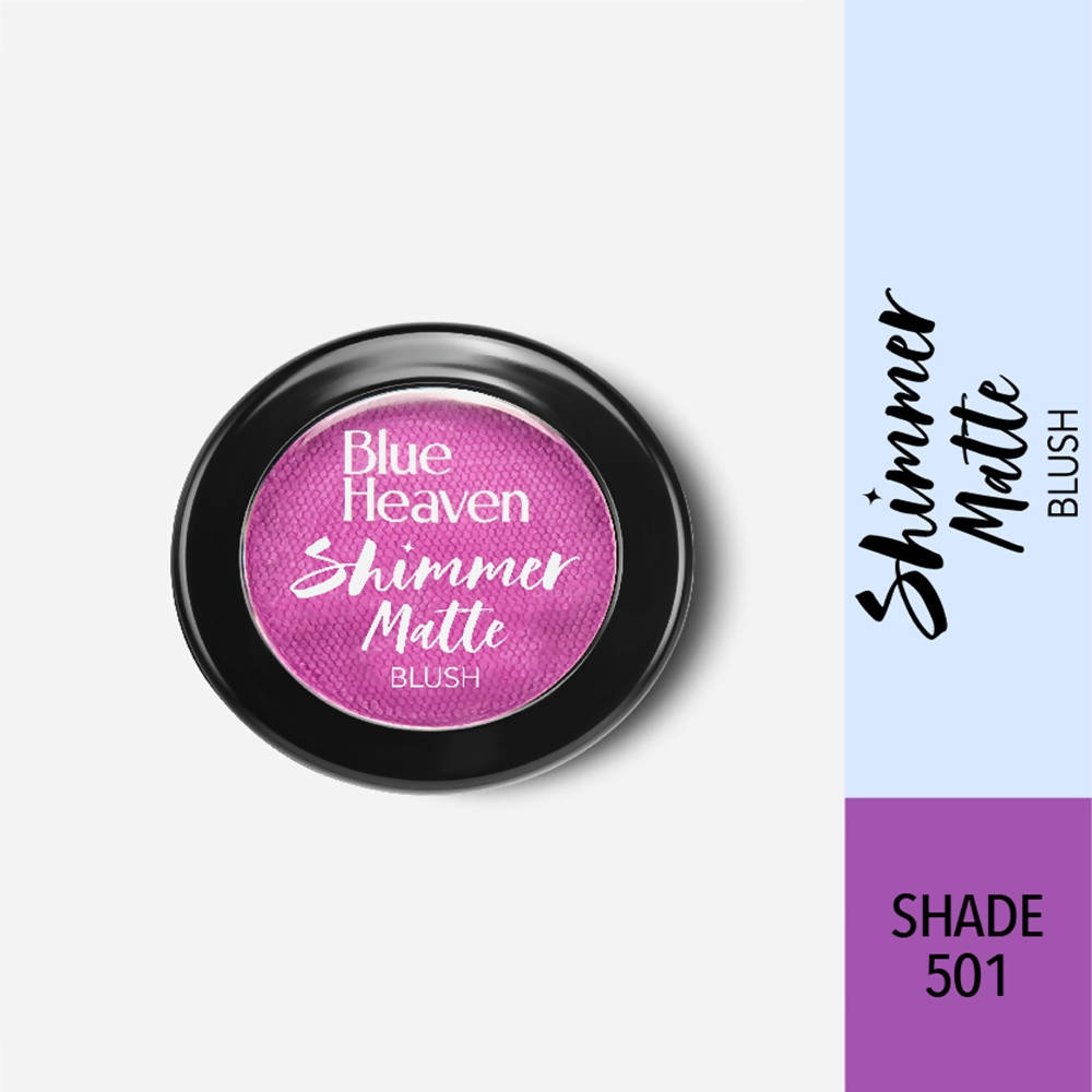 Blue Heaven Shimmer Matte Blush Shade 501 | Grocsy