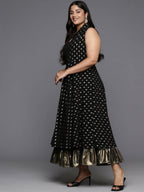 Ahalyaa Women's Traditional wear Ethnic Dress - Black | Grocsy