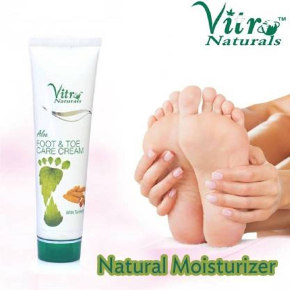Vitro Naturals Aloe Foot & Toe Care Cream With Turmeric | Grocsy