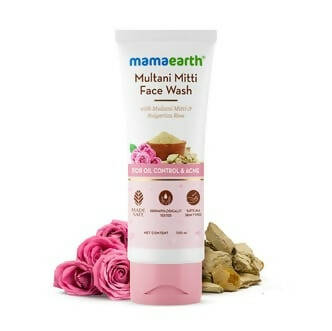 Mamaearth Multani Mitti Face Wash With Multani Mitti & Bulgarian Rose | Grocsy