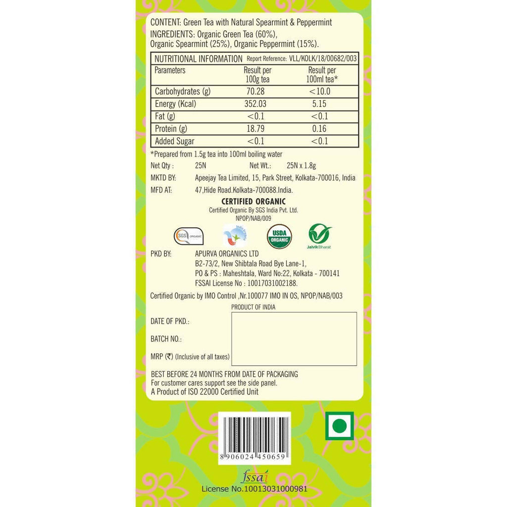 Typhoo Refreshing Moroccan Mint Green Tea Bags | Grocsy