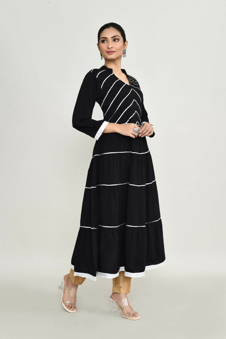 Joban Fashion Black Rayon Tunic | Grocsy