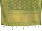 Vardha Women's Olive Green Kanchipuram Raw Silk Saree With Unstitched Blouse Piece | Grocsy