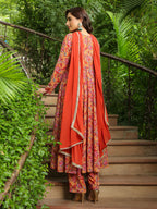 Janasya Mustard Georgette Floral Kurta,Bottom & Dupatta | Grocsy
