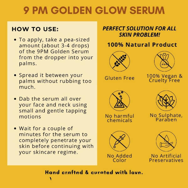 Organicos 9 PM Golden Glow Serum | Grocsy