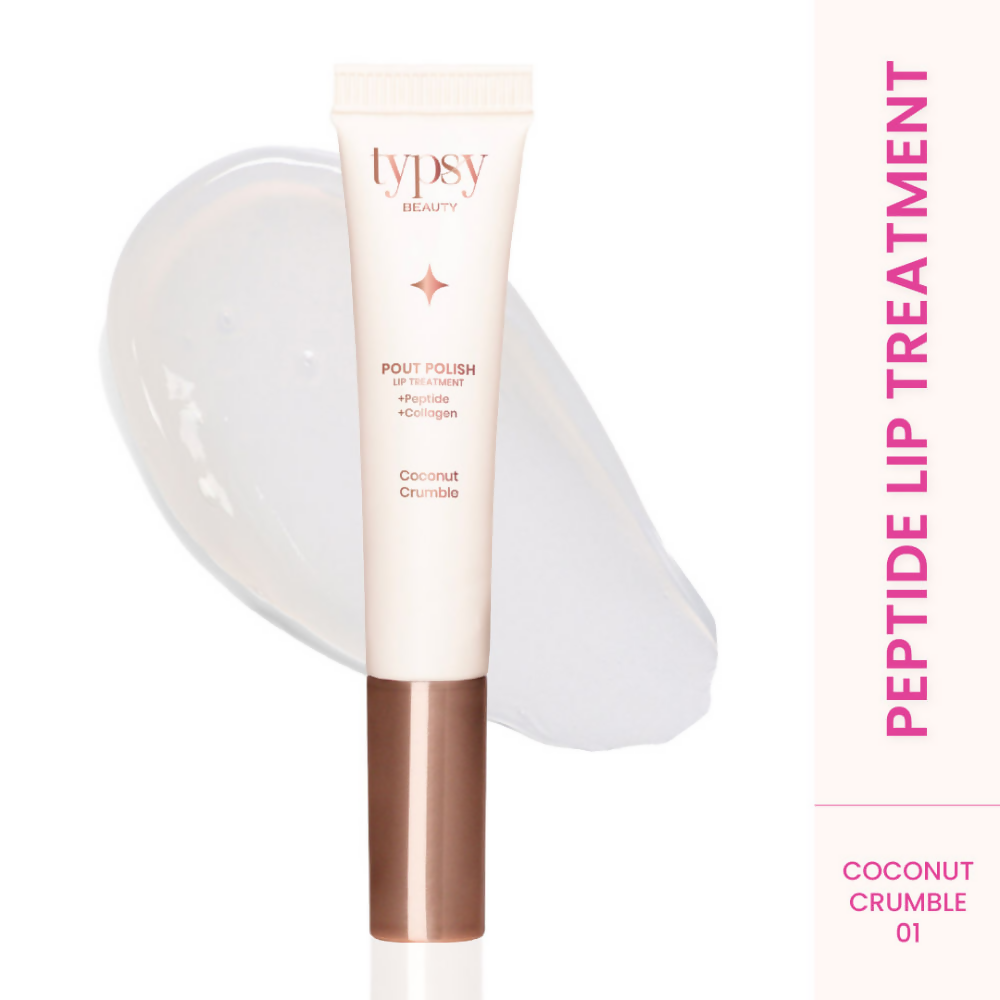 Typsy Beauty Pout Polish Peptide Lip Treatment Balm - 01 Coconut Crumble | Grocsy