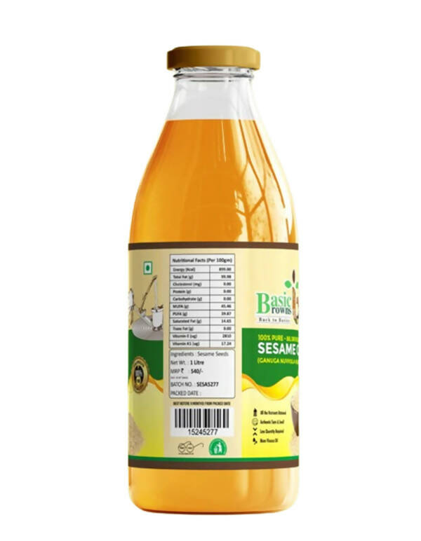 BasicBrowns Bull Driven Sesame Oil | Grocsy