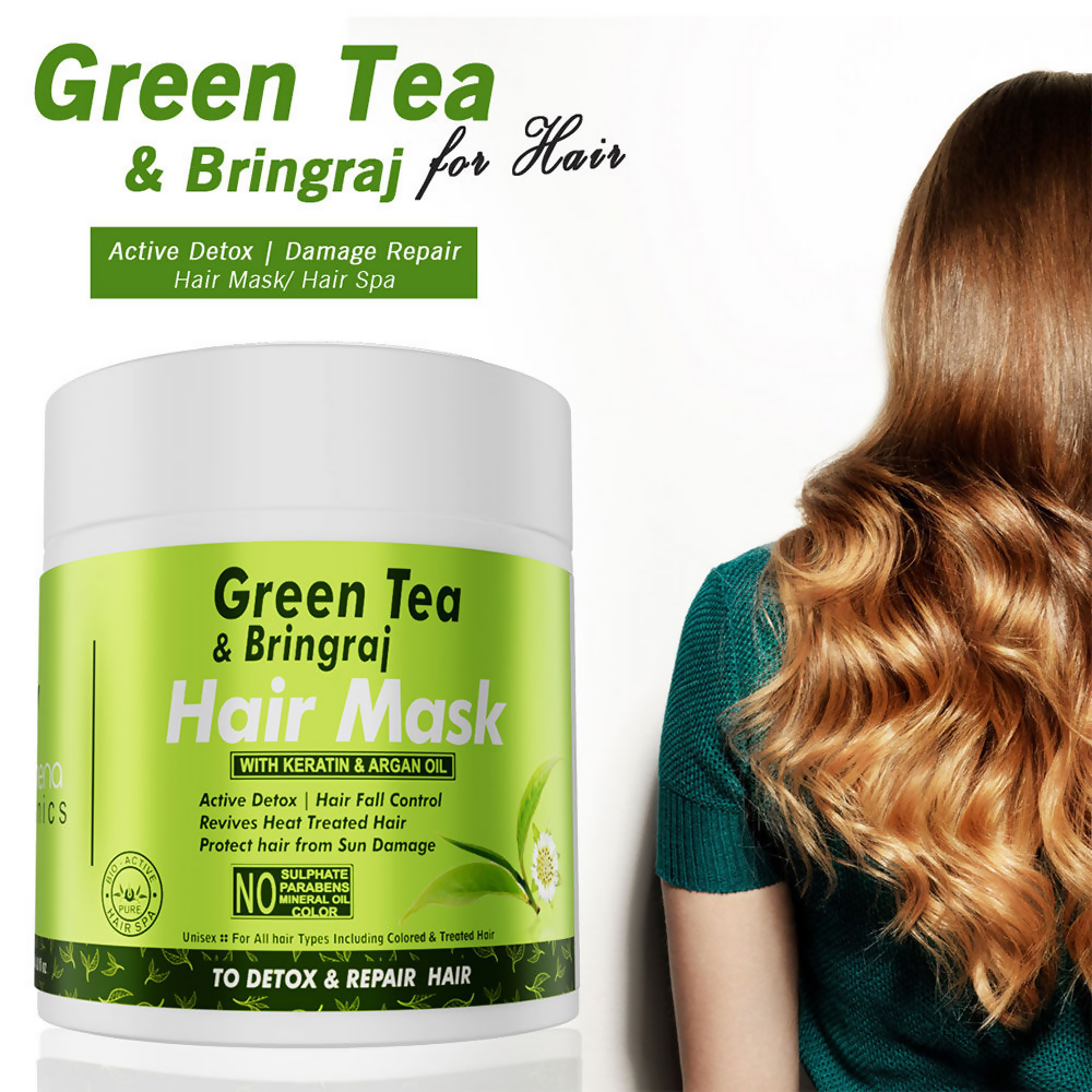 Volamena Green Tea & Bhringraj Hair Mask | Grocsy