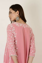 Joban Fashion Pink Georgette Kurta Set | Grocsy
